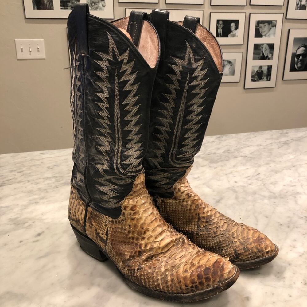 Vintage Python Snakeskin Boots 8.5 EE